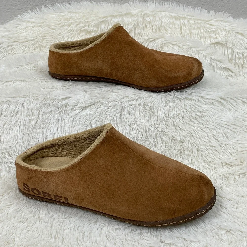 Sorel Slipper Lanner Ridge II Shoes‎ Youth Girls Boys Size 6 Suede Camel Brown
